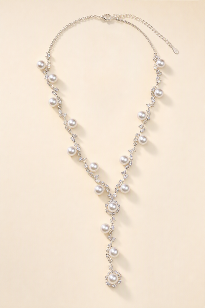 Mirror Luster 6–7 mm Freshwater Pearl necklace on a cream white background
